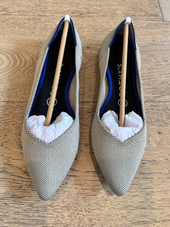Rothy's Shoes - Rothy’s The Point Cloud Grey Birdseye Pointed Toe Flats (Fits like 7.5)